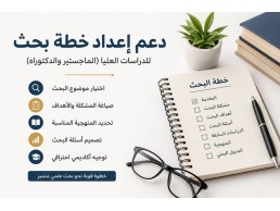دعم إعداد خطة بحث أكاديمية متكاملة: افضل خطة للماجستير والدكتوراه