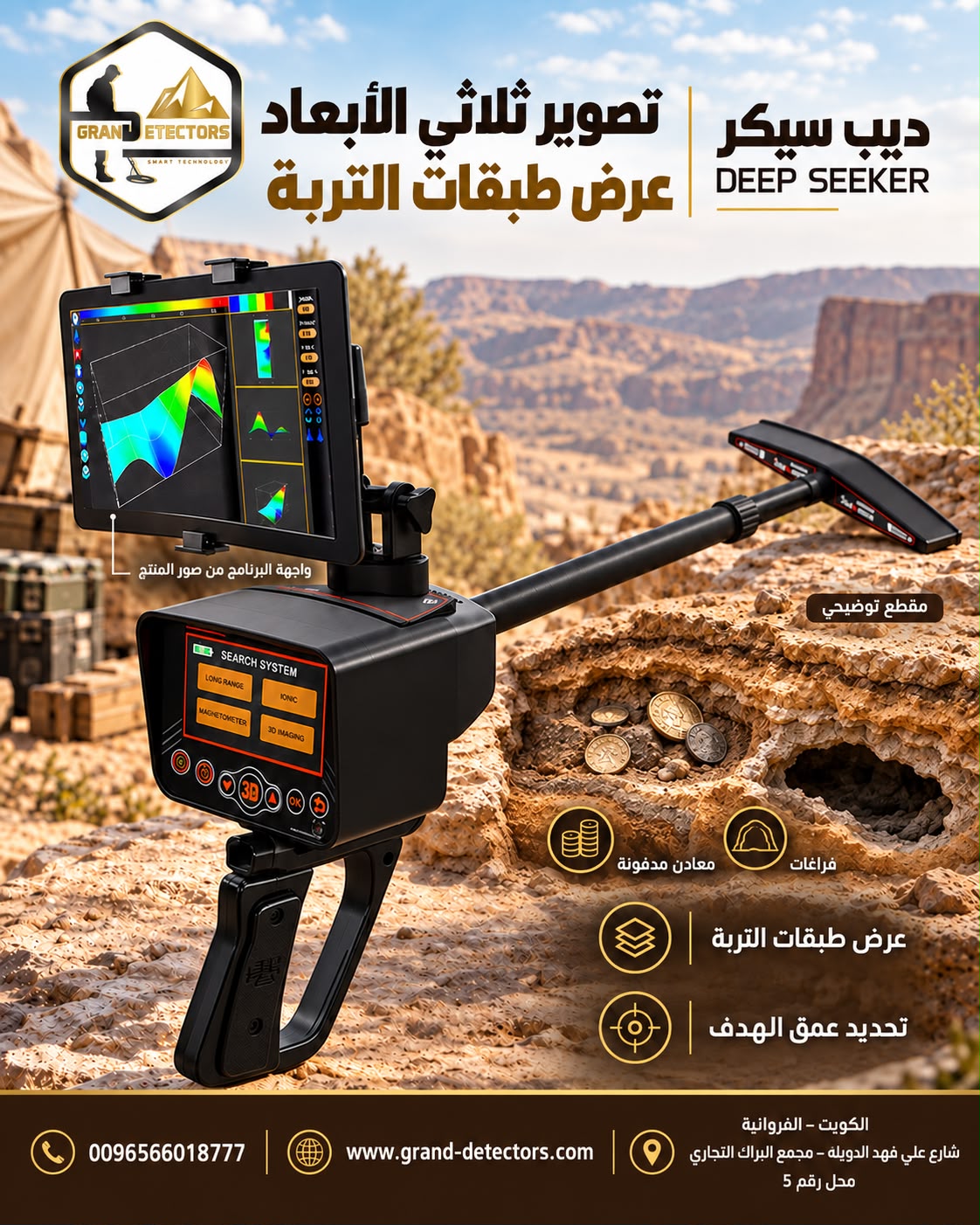 جهاز كشف الذهب والكنوز والكهوف ديب سيكر 