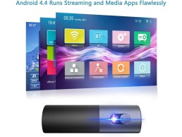 جهاز عرض محمول WOWOTO P5 Mini Projector، جهاز عرض DLP ذكي 400 ANSI Lumen، يدعم HD 1080p